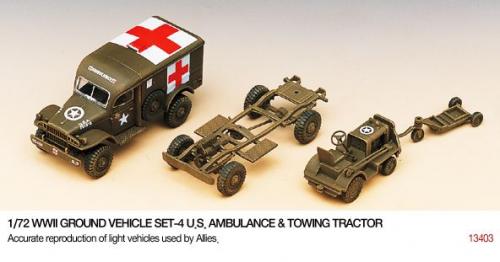 13403 Academy WWII US Ambulance & Tractor (1:72)